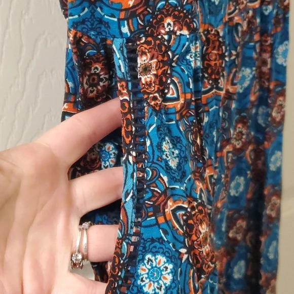 Mini Jumpsuit, Floral, Strapy, Pockets, Multicolor Blue, Medium, Xhilaration - Picture 8 of 8